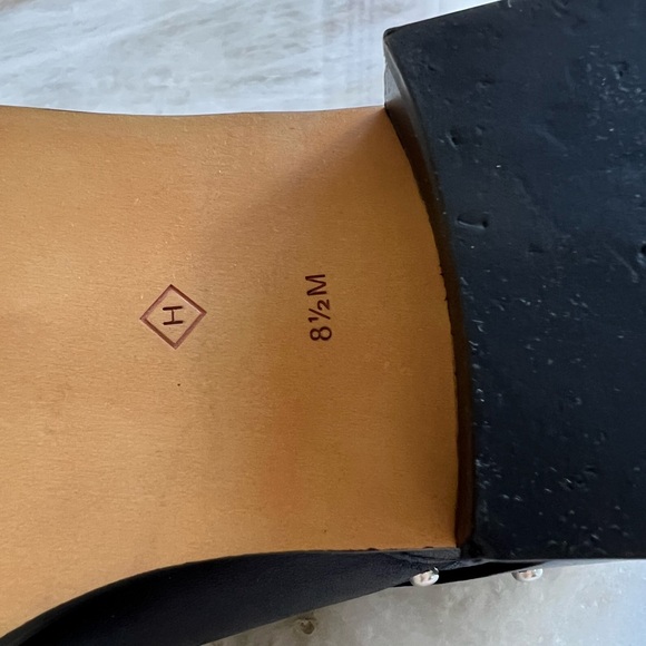 Halogen leathered studded cut out black ankle boots - Picture 10 of 11